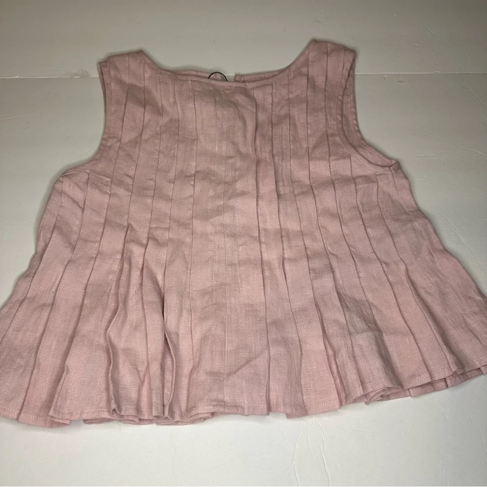 VRG GRL Pink Top VALERIA LINEN Musk SIZE AU10 US6 NWT - Picture 5 of 10
